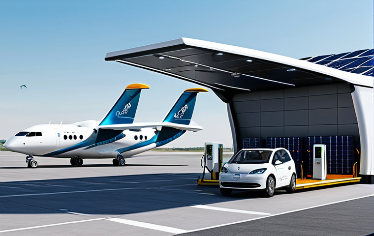 항공화물 운송에서의 환경 보호 전략 - Closed-Loop Aviation Maintenance**

"Inside a clean, modern aircraft maintenance hangar. Mechanics i...